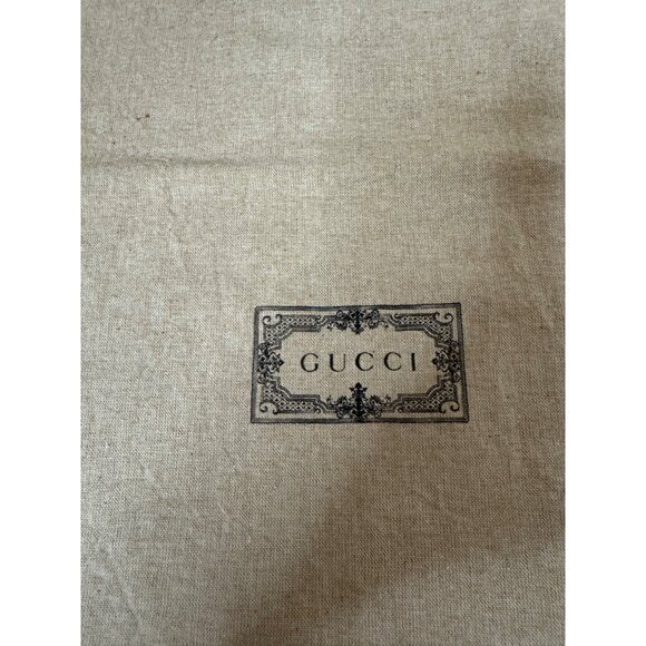 GUCCI DRAWSTRING TRAVEL DUST BAG TAN 16IN x 10.75IN AUTHENTIC STORAGE BAG NEW - Picture 2 of 8
